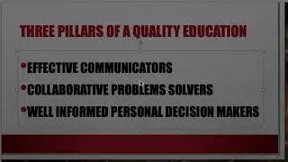 Three Pillars of a High Quality Education