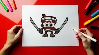 How to Draw CAPUCHINO ASESINO Italian Brainrot Step by Step