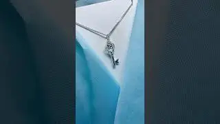 18 Key Sterling Silver Necklace Pendant Including Chain