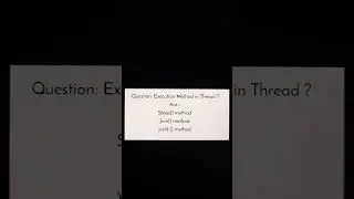 Execution Method in Thread?#java #javainterviewquestions #technical #threading