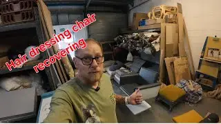 Recovering hairdressing salon chair