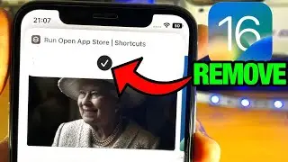Как удалить уведомление о ярлыке на iPhone iOS 16.1.2 - iOS 15
