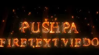 Pushpa Fire video | fire text , Name Art | by jagadishwar Reddy