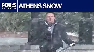 Snow falling in Athens | FOX 5 News