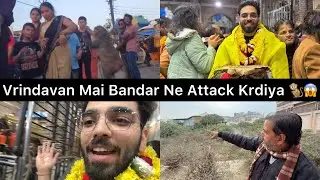 Vrindavan Mai Bandar Ne Attack Krdiya 🐒😱 Nidhivan Ka Asli Sach 😨