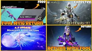 (Finally M416 Fool Return Again With Fool Set 🤯 | Silver Guru Return Cancel ❌ | Mamories X-Suit 😘