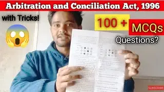 100+ MCQs In Hindi & English | Arbitration and Conciliation Act 1996