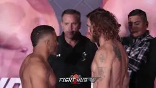 FILTHY TOM LAWLOR TOWERS OVER DERON WINN AT THE LIDDELL VS ORTIZ 3 WEIGH INS