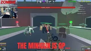 MINIGUN VS ZOMBIES (Roblox Zombie Uprising)