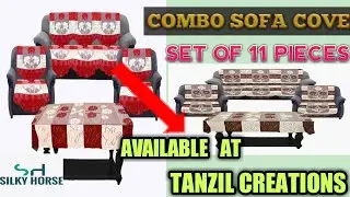 COMBO SOFA COVER SET OF 11 PIECE MANUFACTURER IN PANIPAT | TABLE CLOTH SUPPLIER | TANZIL CREATIONS