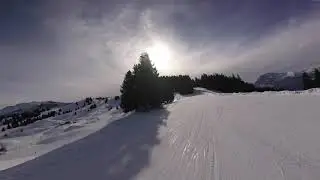 Skiing Marvel 5km Green Run Morillon 1100 Le Grand Massif France