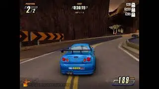 Mi Skyline Azul Versus El aston Martin Db9 En Burnin Rubber
