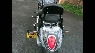 Triumph Rocket 3 Skulls Custom. Yo Yo paint. Butterfly pipes.