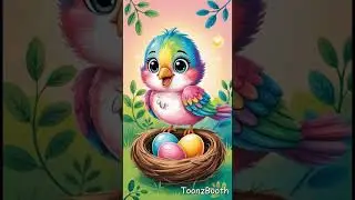Bird on a Branch 🐦✨ | Cute Bird Animation for Kids | ToonzBooth