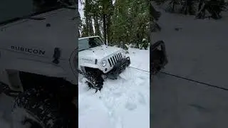 We did some winching!  #warn #snowwheeling #winching #jeep