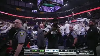 Anthony Edwards leaves court before time expires & gives fan his jersey | NBA on ESPN