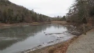 vogel state park lake trahlyta - drained for repair, first time since 1975 - 3