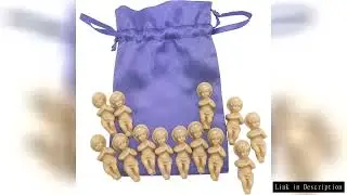 King Cake Babies Bakers Dozen Set with Gift Bag and 13 Sweet Baby Jesus Figurines Party Cake Decorat