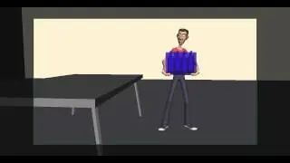 Putting a Heavy Object on a table: Body Mechanics test: Polishing