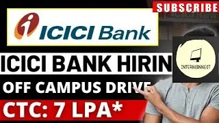 ICICI Bank Recruitment 2024 | Freshers | Bank Job Vacancy 2024 | Bank Jobs 2024 | ICICI Bank Jobs