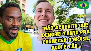 Gringo fica SURPRESO com o que VÊ no seu PRIMEIRO DIA no Brasil🇧🇷