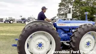 County Commercial Tractors on Parade at Boatside Hay-On-Wye Steam & Vintage Rally 10th August 2025