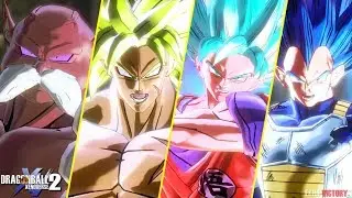 CPU VS CPU - FP Broly & GoD Toppo VS Vegeta SSB Evolution & Goku SSBK | Dragon Ball Xenoverse 2