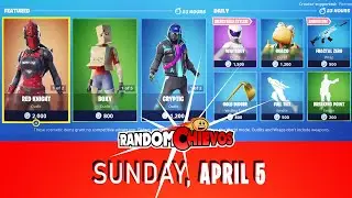 Fortnite TODAY'S Item Shop APRIL 5 (Red Knight IS BACK,Whiteout, Full Tilt,...)