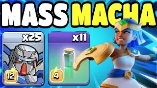 Th17 Mass MACHA and BARBARIAN KICKER with RC INVI Charge works OP then WITCH BROOM || Clash of Clans