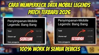 CARA MENGURANGI DATA MOBILE LEGENDS | REDUCE DATA ML PATCH TERBARU