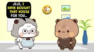 Big surprise 😍🏡 Juju buys a house for Jiji&rsquo;s happiness 😲💖 | BUBU DUDU | PEACH GOMA | 3D ANIMATION