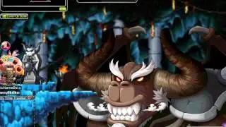 [Global MapleStory] Balrog Boss and Mutant Tiru familiar effect; luminous red shadow.