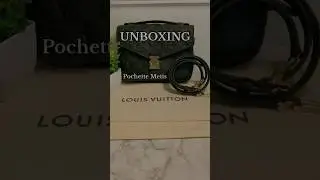 UNBOXING Louis Vuitton Pochette M&eacute;tis in Empreinte Leather black #unboxing #louisvuitton