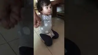 The thunderbolt pose# Doing Vajrasana# Learning yoga #Baby Heer