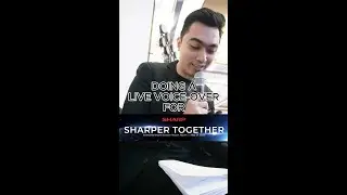 Doing a Live Voice-over for Sharp Philippines Dealer's Appreciation Night.