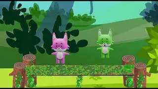 Five Little Foxes Jumping On The Bed | Kidz World Nursery Rhymes & Kids Song