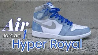 Air Jordan 1 Hyper Royal on feet