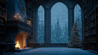Soft Snowfall by the Fireplace ❄️ Winter Piano Ambience for Calm Focus and Relaxation