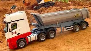 EXCITING RC TRUCK TRANSPORT RD DIGGER GERMANY in 4K
