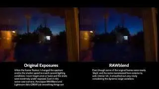 Panolapse RAWblend Timelapse Frame Comparison