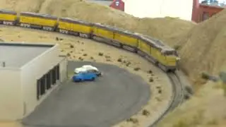 UNION PACIFIC DD35A, DD35B 3 GP30B's & PUSHERS at END