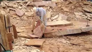 How flagstone is made...