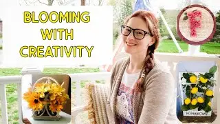 𝐁𝐥𝐨𝐨𝐦 𝐖𝐢𝐭𝐡 𝐂𝐫𝐞𝐚𝐭𝐢𝐯𝐢𝐭𝐲 ||| Lemon Garden || Wood ⭕️ Sign || Spring Decor || Bench