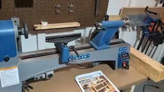 Sturdy Tool Stand From Popular Woodworking and Rockler MIDI 12 x 24 MIDI lathe.