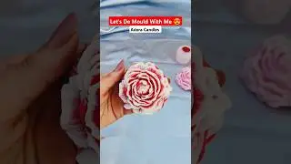 let's DeMould With Me Peony candle&hearts;️#candles #peonycandle#youtubeshorts #trendingshorts#viralshorts