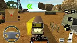 US Army Offroad Bus Driving Simulator Game - Army Drop to Destination - Android Gameplay 🪖🚍