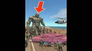 Rope Hero Vice Town (Pink Tank and Zombie Army) Stone Zombie Giant Destroy Iron Tank #shorts #games