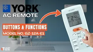 Кнопки и функции пульта дистанционного управления кондиционером York (модель: GZ-12A-E1) | Руково...