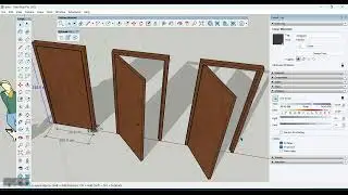 SketchUp easy hindi Tutorial for Beginners how to design door in sketchup that automatic rotate