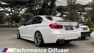 Gloss Black M-Performance Diffuser BMW F30 330i LCI B48 Indonesia